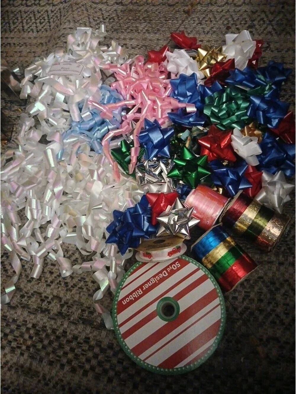 Large Lot of Gift Giving Ribbons and Bows Assorted Sizes/Colors/Styles